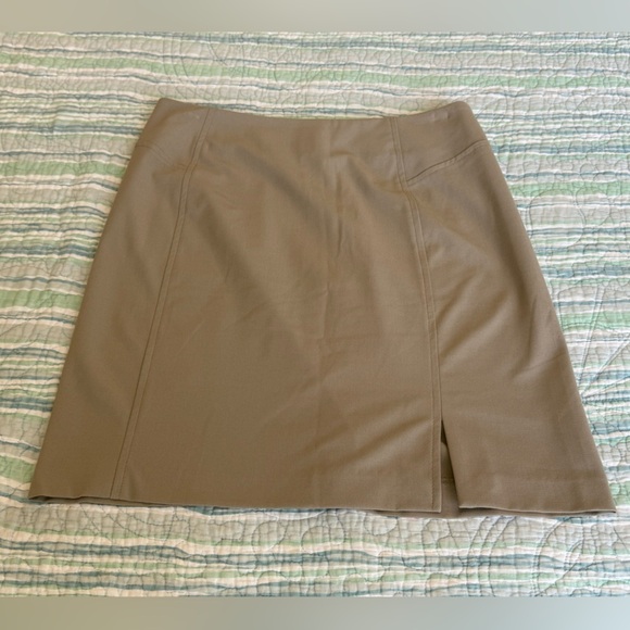 The Limited Dresses & Skirts - The Limited Tan A-Line Mini Skirt with Slit